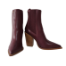 Botine dama FIORANGELO din piele naturala nappa, culoare bordo