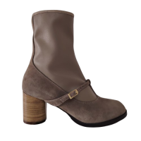 Botine dama FIORANGELO din piele naturala elastică nappa, culoare gri