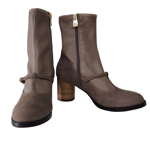 Botine dama FIORANGELO din piele naturala elastică nappa, culoare gri