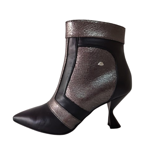 Botine dama FIORANGELO din piele naturala nappa, culoare negru