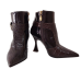Botine dama FIORANGELO din piele naturala naplak, culoare maro