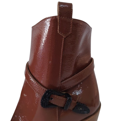 Botine dama FIORANGELO din piele naturala naplak, culoare maro