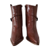 Botine dama FIORANGELO din piele naturala naplak, culoare maro