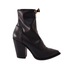 Botine dama FIORANGELO din piele naturala elastică nappa, culoare negru