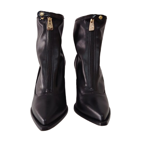 Botine dama FIORANGELO din piele naturala elastică nappa, culoare negru