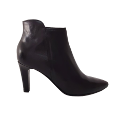 Botine dama din piele naturala nappa, culoare negru