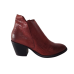 Botine dama din piele naturală de vițel, culoare roșu