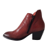 Botine dama din piele naturală de vițel, culoare roșu