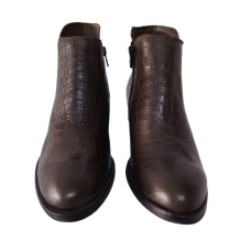 Botine dama din piele naturală de vițel, culoare verde