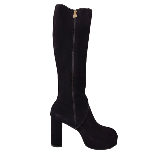 Cizme dama FIORANGELO din piele naturală întoarsă culoare negru