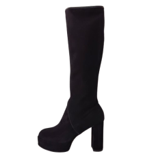 Cizme dama FIORANGELO din piele naturală întoarsă culoare negru