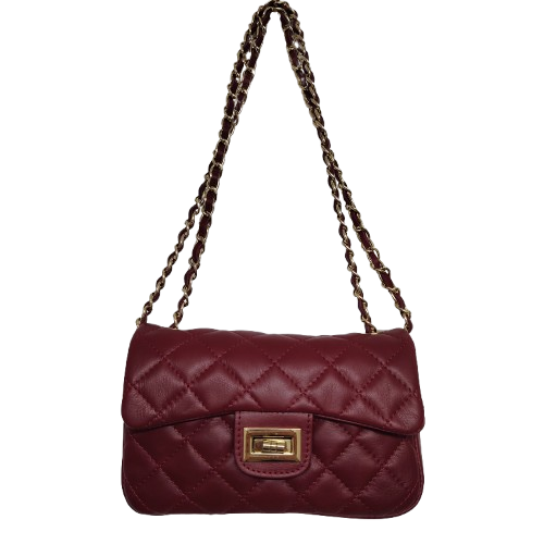 Geantă damă din piele naturală 5066, culoare bordo
