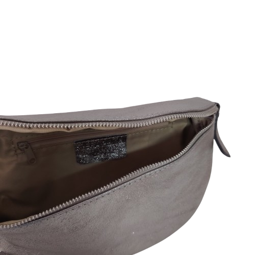 Geantă damă din piele naturală 7001, culoare argintiu