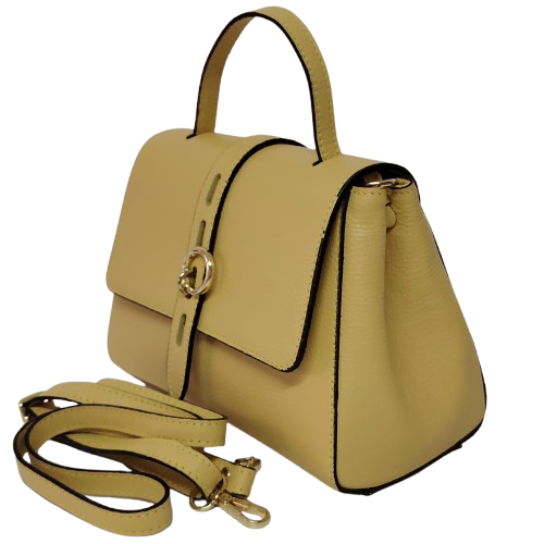 Geantă damă din piele naturală 5606, culoare galben