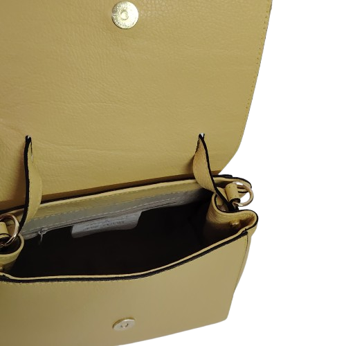 Geantă damă din piele naturală 5606, culoare galben