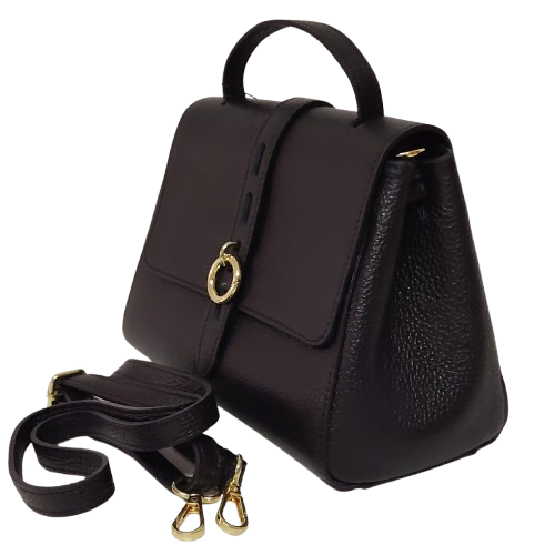Geantă damă din piele naturală 5606, culoare negru