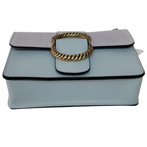 Geantă damă din piele naturală 390128, culoare blue, 20x15x6 cm
