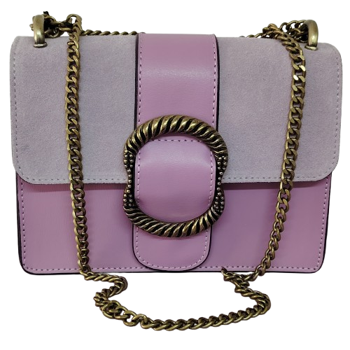 Geantă damă din piele naturală 390128, culoare mov