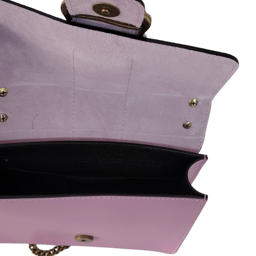 Geantă damă din piele naturală 390128, culoare mov