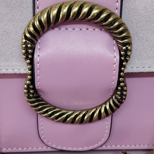 Geantă damă din piele naturală 390128, culoare mov