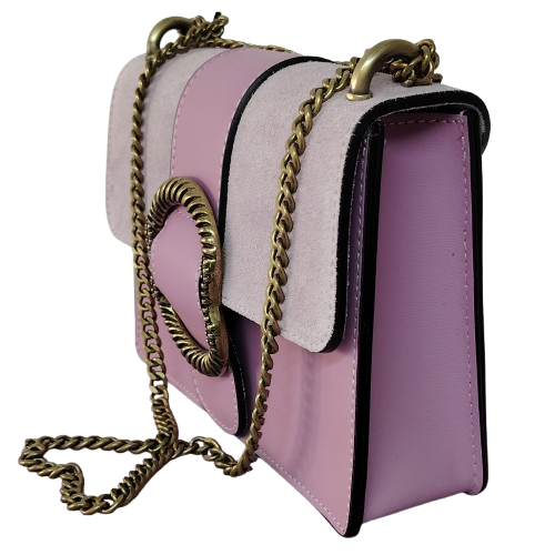 Geantă damă din piele naturală 390128, culoare mov