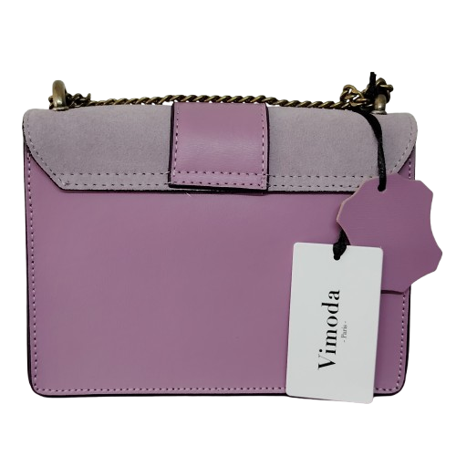 Geantă damă din piele naturală 390128, culoare mov