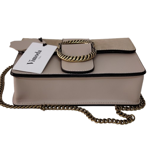 Geantă damă din piele naturală 390128, culoare maro taupe Geantă damă din piele naturală 390128, culoare maro taupe