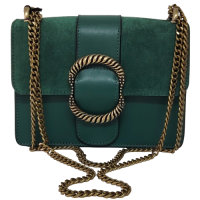 Geantă damă din piele naturală 390128, culoare verde