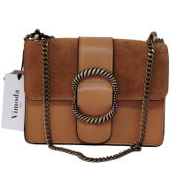 Geantă damă din piele naturală 390128, culoare maro