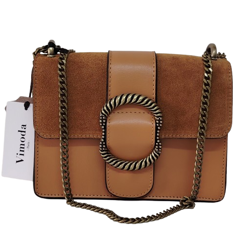 Geantă damă din piele naturală 390128, culoare maro