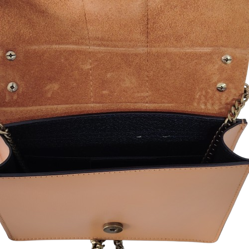 Geantă damă din piele naturală 390128, culoare maro