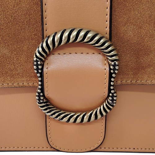 Geantă damă din piele naturală 390128, culoare maro