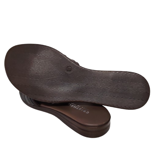 Papuci dama TERRY din piele naturala, culoare maro