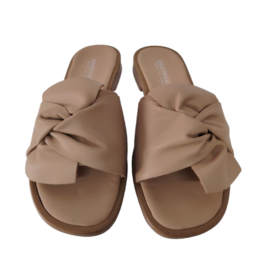 Papuci dama EVELYN din piele naturala, culoare nude