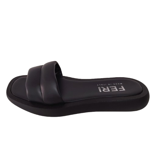 Papuci dama MONIKE din piele naturala, culoare negru