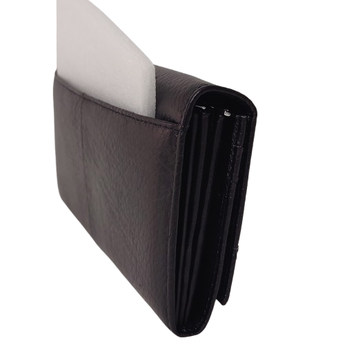 Portofel dama din piele naturala Q1857, culoarea negru