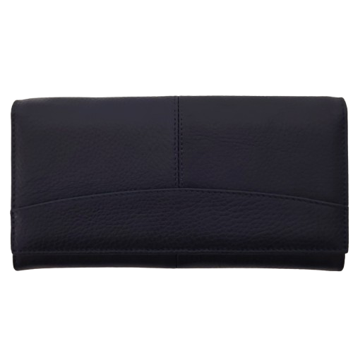 Portofel dama din piele naturala Q1857, culoarea albastru