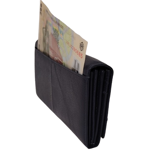 Portofel dama din piele naturala Q1857, culoarea albastru