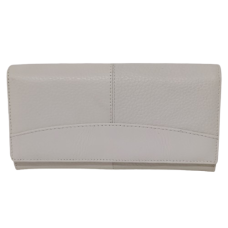 Portofel dama din piele naturala Q1857, culoarea bej