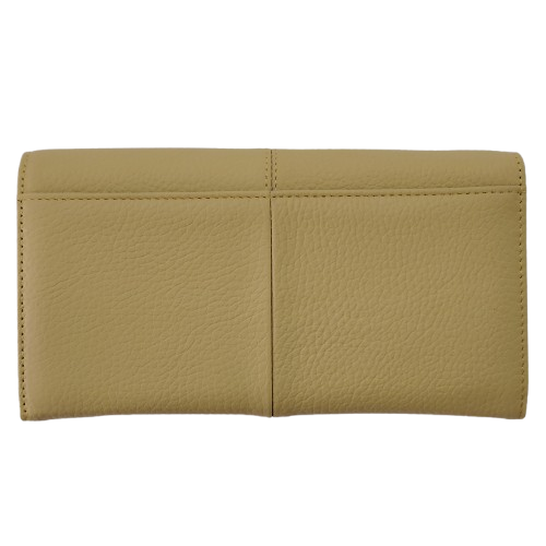 Portofel dama din piele naturala Q1857, culoarea galben