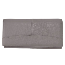 Portofel dama din piele naturala Q1857, culoarea gri