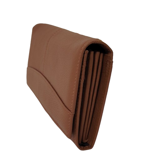 Portofel dama din piele naturala Q1857, culoarea maro