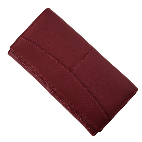 Portofel dama din piele naturala Q1857, culoarea rosu