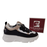 Sneakers dama FIORANGELO din piele naturala, culoare negru